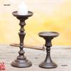 European Vintage Cast Iron Candlestick Holder Ornament