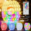 100FT 300LEDs Fairy Lights Plug in, 30V 24 RGB Colors+Warm White Color Changing Twinkle Lights, 150 Lighting Modes Timer String Light with Remote for