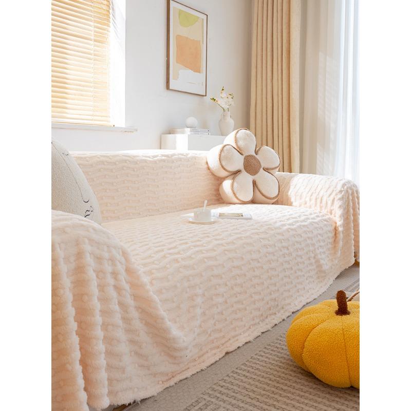 Sametový potah na pohovku Vysoce kvalitní Zimní Zesílený Polštář Područka Polštář Pouzdro Potah Plně Krycí Látková Deka