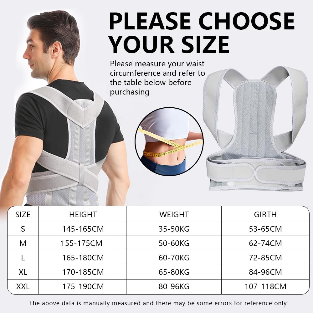 Adjustable Scoliosis Posture Corrector Back Brace for Spinal Alignment Pain Relief Lumbar Support Belt