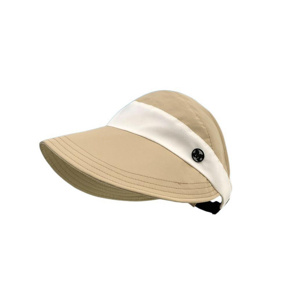 Foldable Summer Wide Brim Sunhat Korean Style UV Protection Visors Fisherman Ponytail Caps  Beach