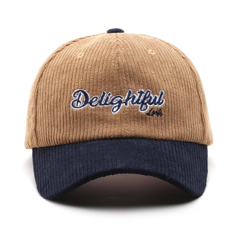 

Fashion popular corduroy color matching cap outdoor sports sunshade warm baseball cap