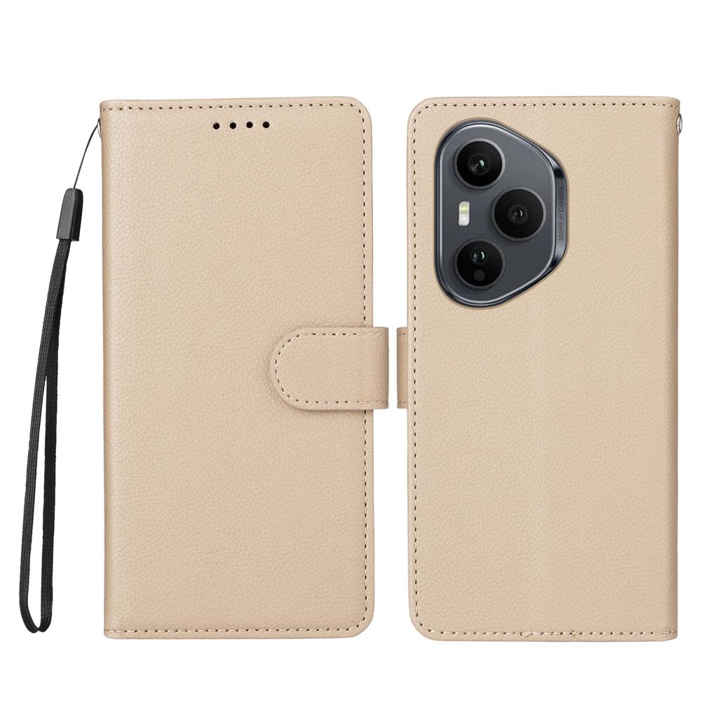 For Honor 400 Pro 5G (Global) Case RFID Blocking 3 Card Slots PU Leather Phone Cover with Wrist Strap