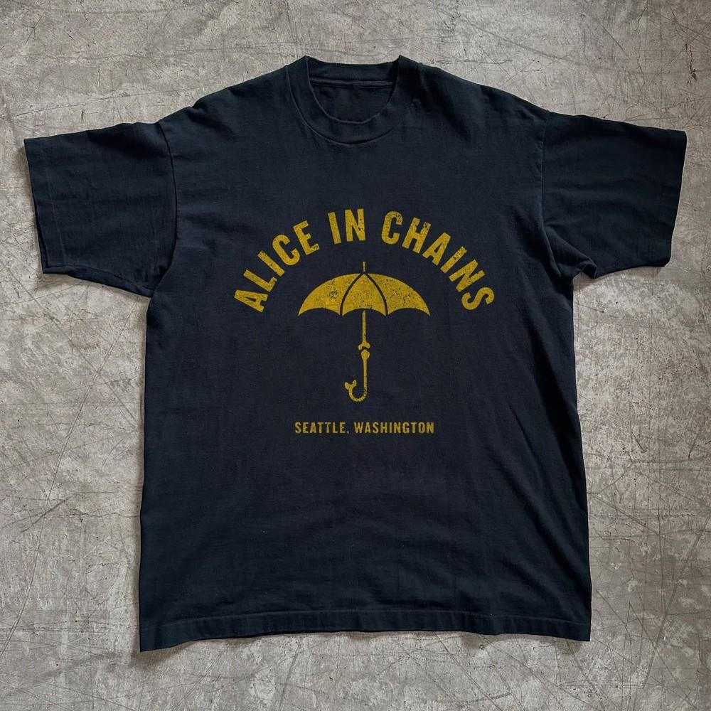 Rare Alice In Chains Seattle, Washington, Unisex Black T-shirt, Size S-5XL Unisex T-Shirt