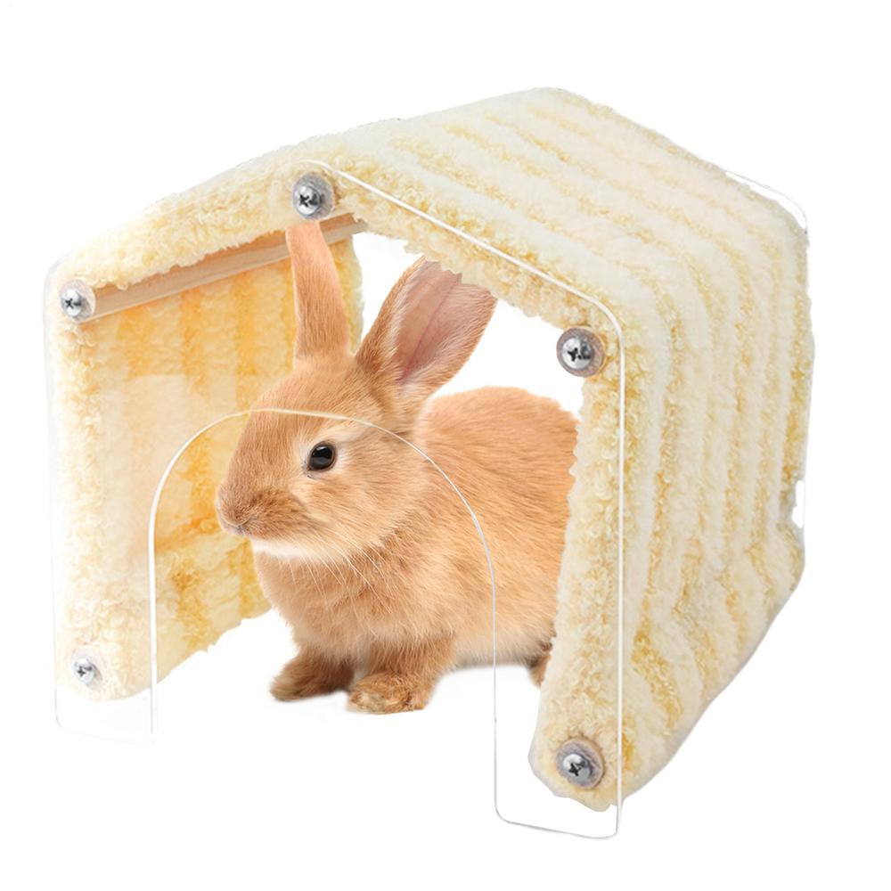 Chinchilla Tunnel Soft Plush Habitat House Decoration Small Pet Habitat With Detachable Door For Hedgehog Chinchilla Hamster