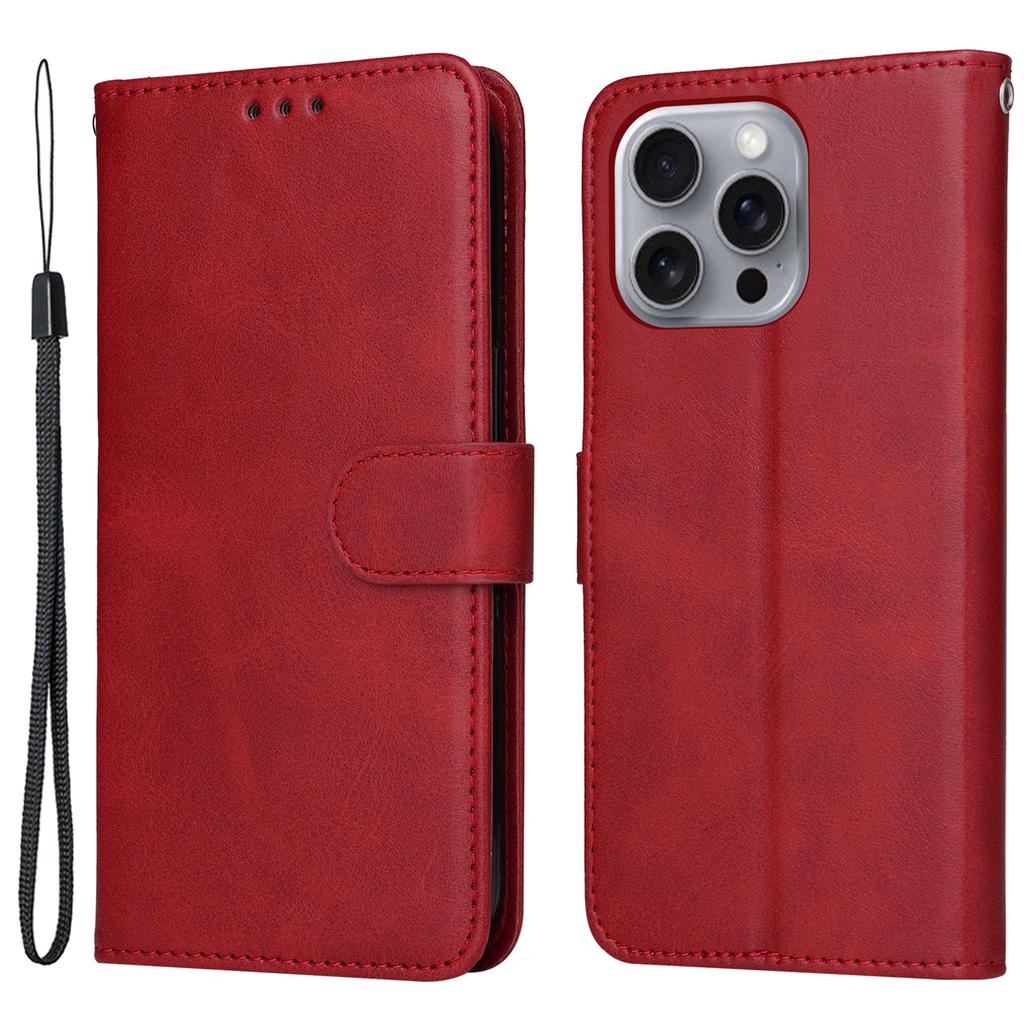 For iPhone 16 Pro Max Stand Case Card Slot Leather Wallet Phone Cover