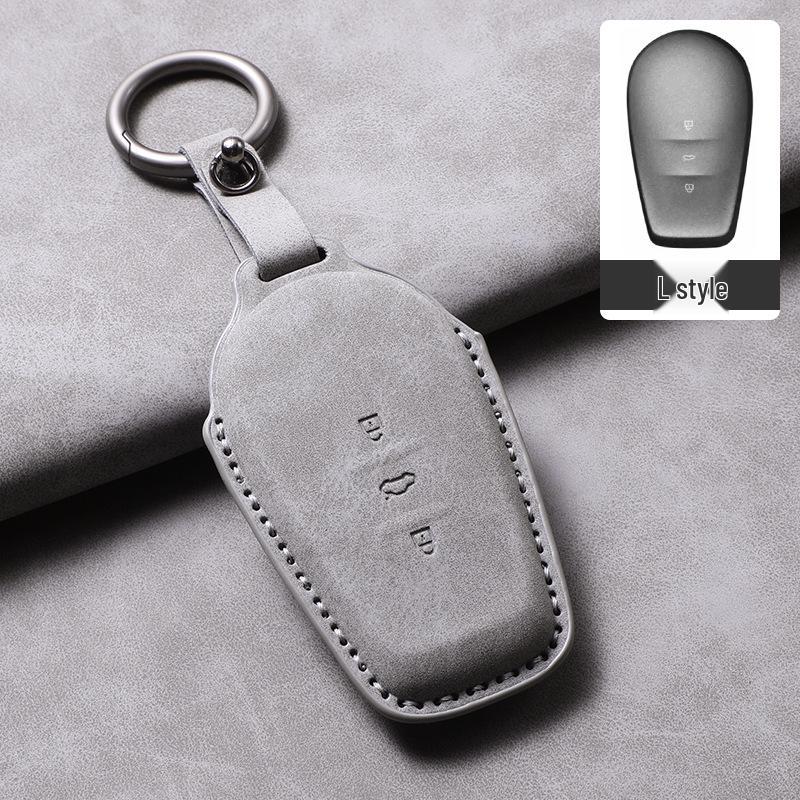 Nissan N7 Key Case Bag for 25 Models - Dongfeng New Energy Vehicle Remote Control Protective Leather Case with Buckle.