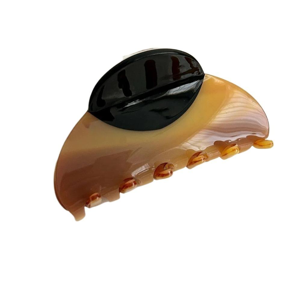 

Contrast Color Acetic Acid Shark Clip Gradient Retro Hair Carb Clip High Ponytail Clip кофейный