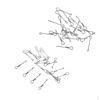 40pcs Skull of Fish Articulated Spine for Fly Tying Material 20/25mm