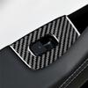 Soft Carbon Fiber For Tesla Model 3 Highland 2024 Car Window Lifter Switch Cover Trim Sticker Interior Accessories