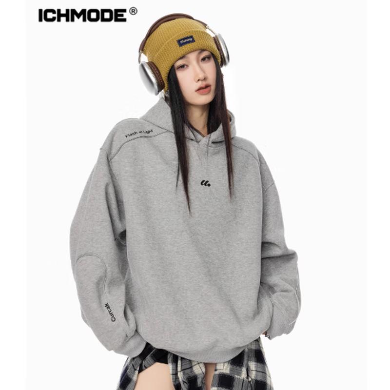 ICH MODE Women s Retro Loose Fit Hoodie