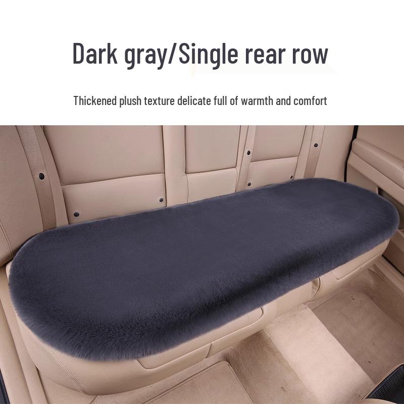 Universal Plush Car Seat Cushion - Thick, Warm, Non-Slip Rabbit Hair for Autumn & Winter