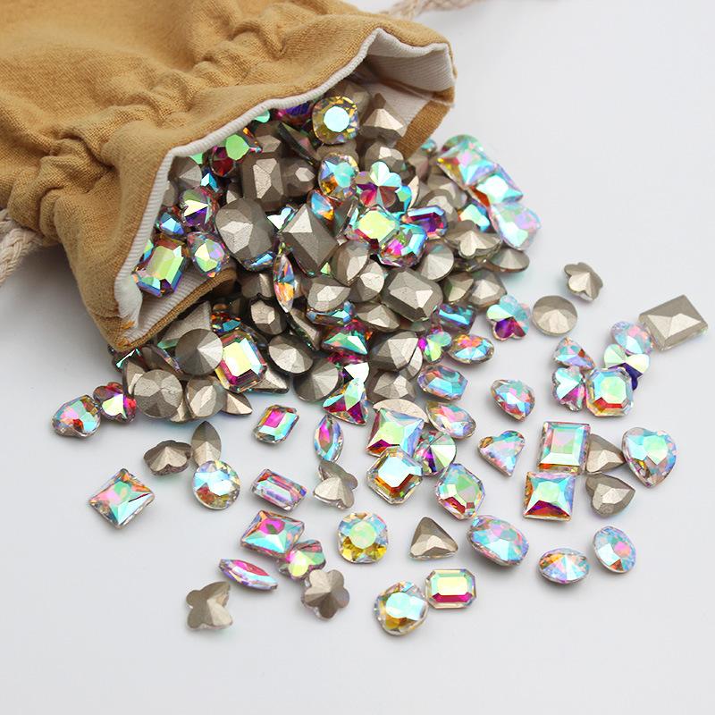Nail Art Drill Whole Batch By Catty Nail Art Special-Shaped Diamond Burst Flash Color Pointed Bottom Diamond Crystal Glass Mixed Diamond Nail Art