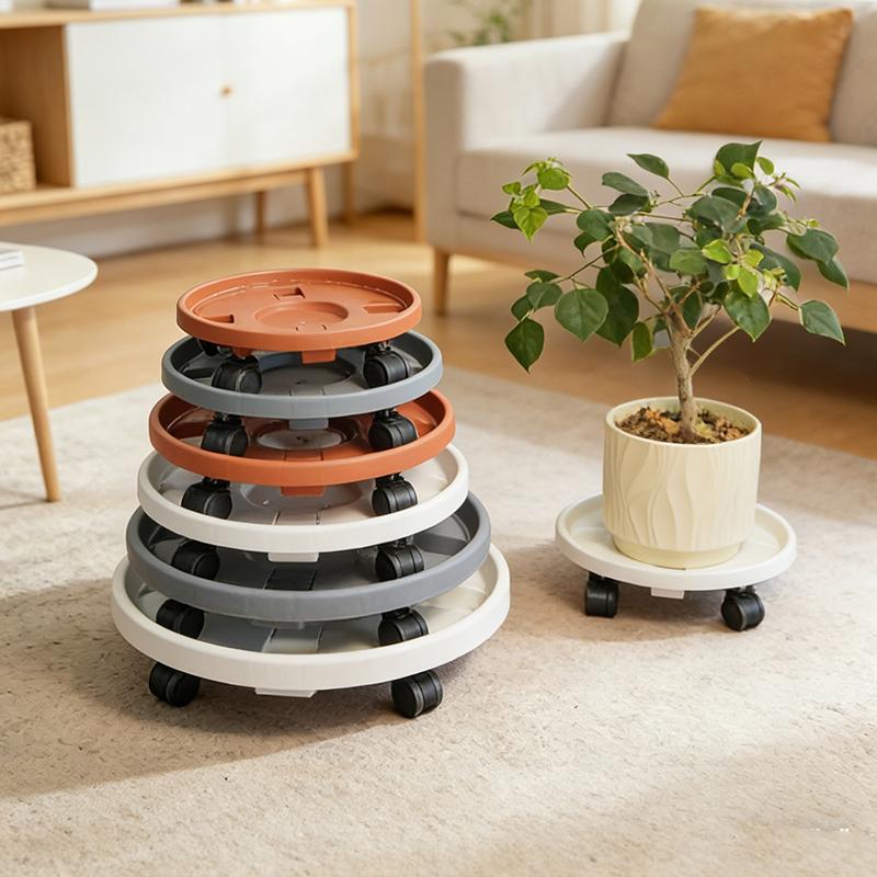 Universele Bloempot Wielen Ronde Plastic Schotel Zware Bloempot Rek Plant Verplaatsbare Rollende Potplant Standaard Met Wielen