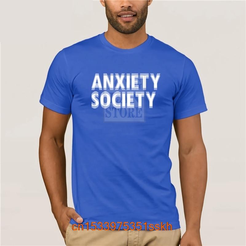 Anxiety Society Graphic Printed Tshirt 2024 Fashion Men T Shirt