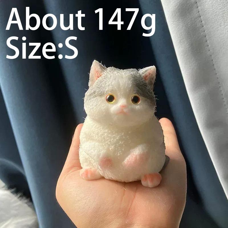 Süßes Tier Katze Quetschspielzeug Ultra Weich Stressabbau Knet-Fidget-Spielzeug Kawaii Sensorisches Spielzeug für Kinder Angstlinderung Schreibtischdekoration