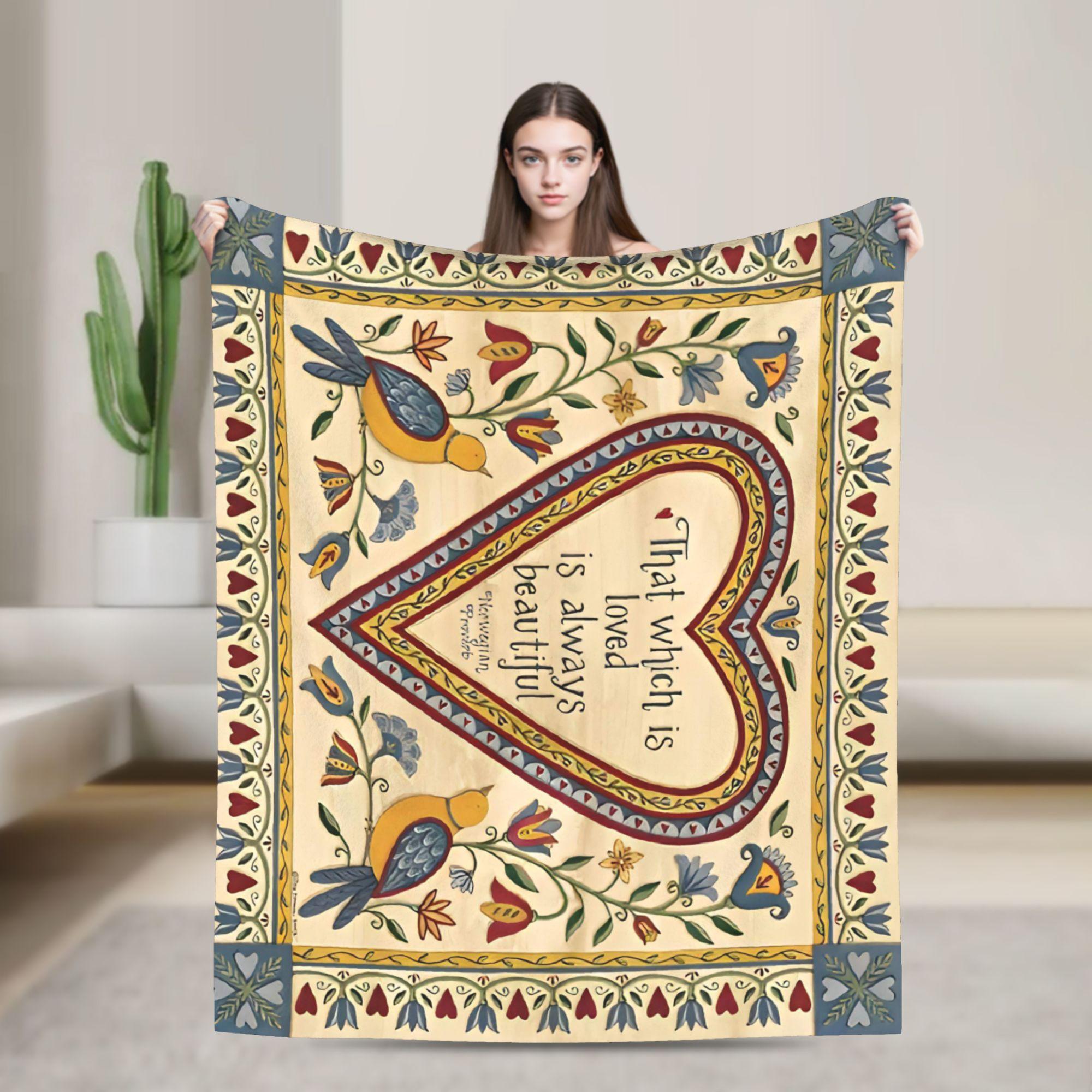 

Border Painting Art Heart Flannel Blankets Spring Super Soft Throw Blanket for Boy Girl Bedroom Novelty Bedspread Sofa Bed Cover 75cmx90cm чёрный
