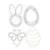 Yousheng 6 Pcs DIY Wreath Frame Metal Wreath Form Easter Rabbit Egg Bee Honeycomb Wire Frame for Wreath Crafting Holiday Hanging Decor
