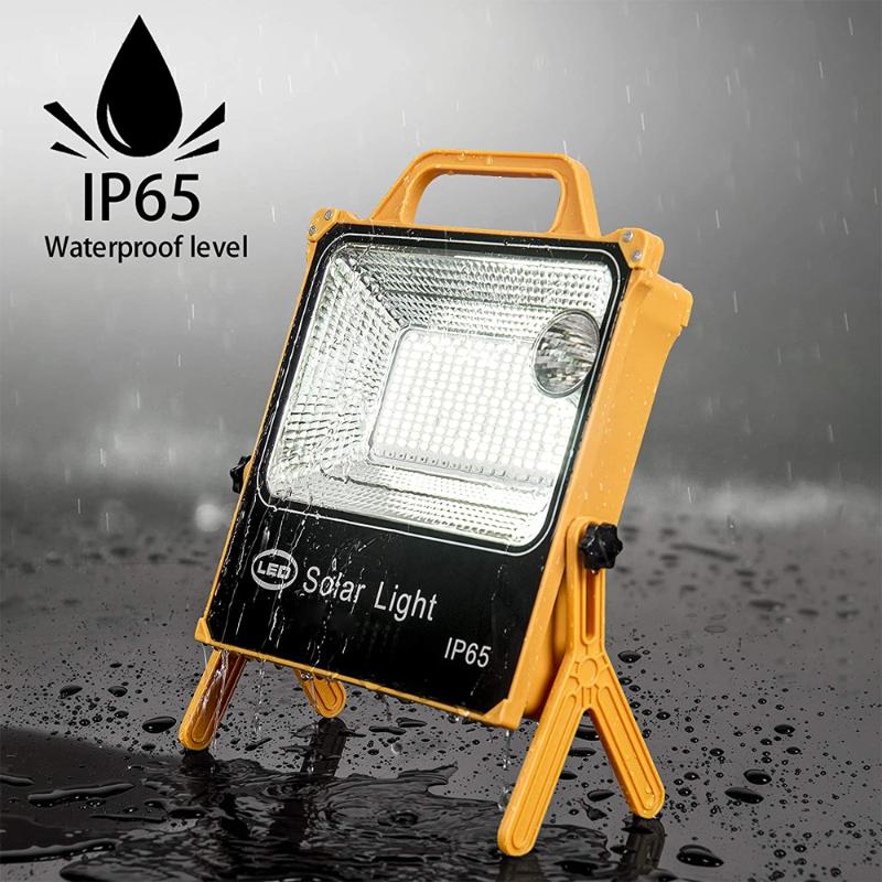 Portable Led Solar Flood Light With Ip65 Waterproof High Brightness Perfect For Outdoor Camping Hiking Emergency Lighting