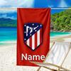 Custom Name Ultrasoft Beach Towel With Atltico Madrid Themeideal For Pool Camping Diving Perfect Travel Essential Vibrant Beach Towel