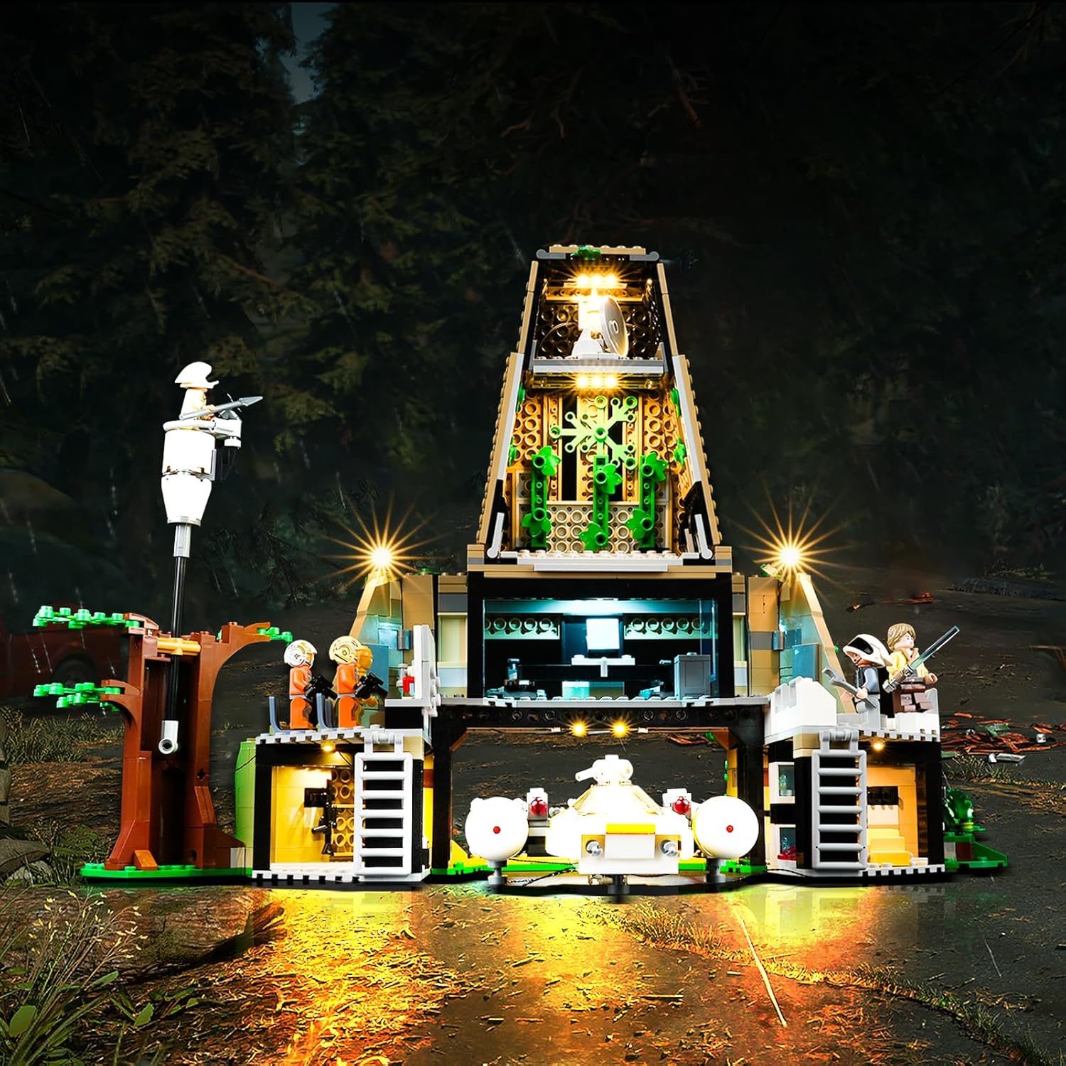 

Набор света для Lego Star Wars Звездные войны Новая надежда База повстанцев на Явине 4 75365, Инновационный светодиодный набор освещения, Световой дизайн, Совместимый со строительными блоками Lego 75365