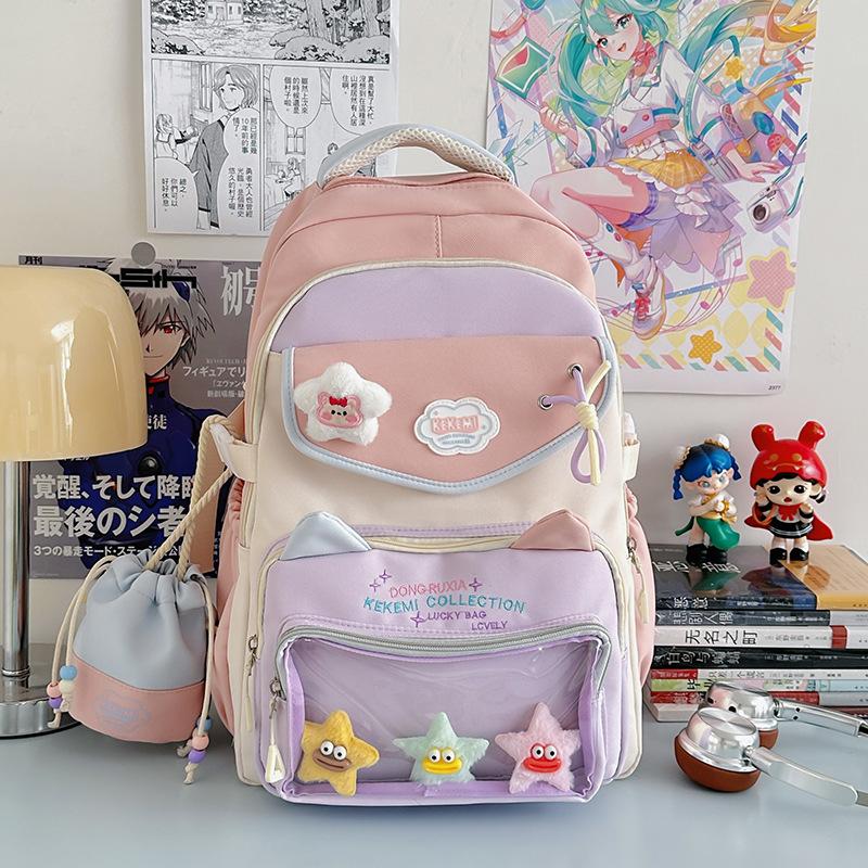 Neuer hochwertiger College-Stil frisches und süßes Mädchen Barstudent Mehrfachfach-Rucksack