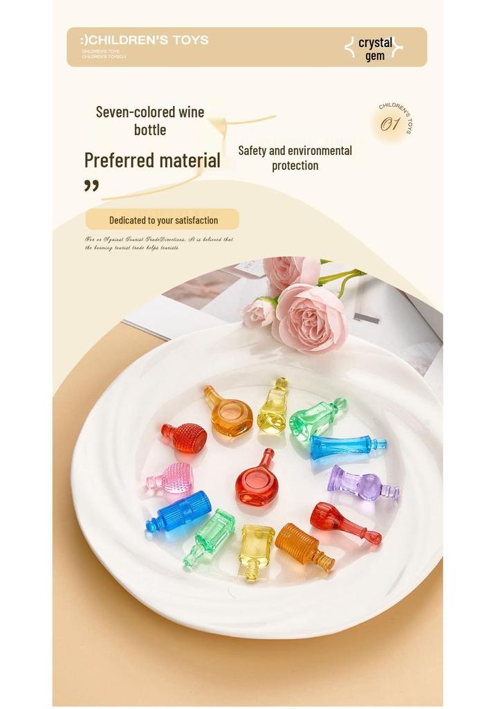 Children's Gem Crystal Perfume Bottle Ornament - DIY Cartoon Pendant