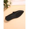 Breathable Shoes Women's 2025 Autumn New Flat Large Yard Pointed Toe Embroidery Color-blocking Lazy Shoes