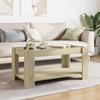LED Coffee Table in Sonoma Oak 93 x 53 x 45 cm Particleboard