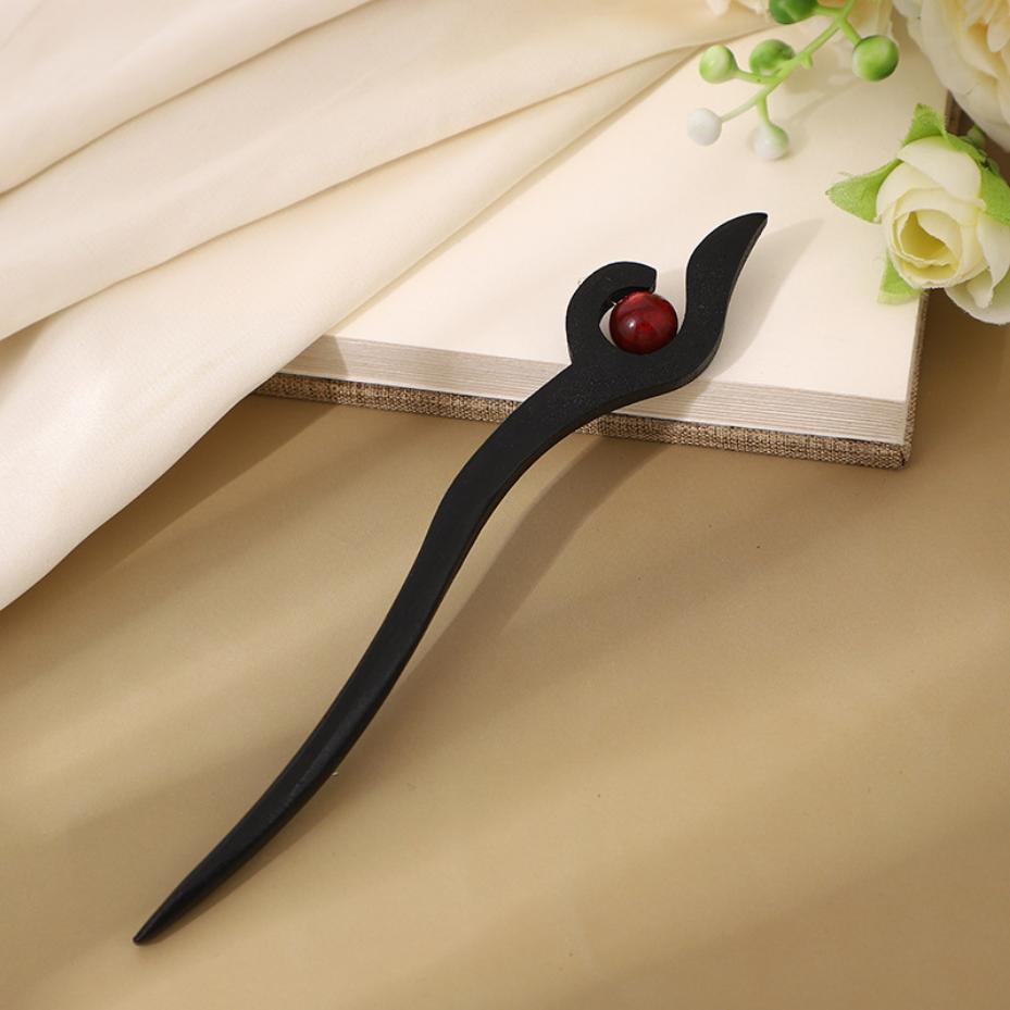 

Vintage Simple Wooden Hairpins Girls Acient Chinese Style Hair Sticks Women Styling Hair Clip Headwear Hair Accessories Gifts красный