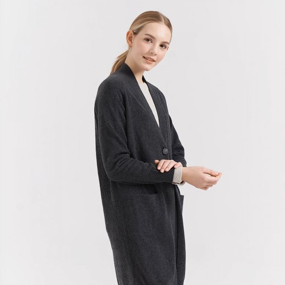 Dal Cashmere Long Cardigan Italy Cashmere 100 Charcoal