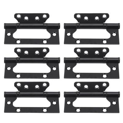 3Set Door Hinge Zinc Alloy Flat Open Mute Bearing Hinges Window Furniture Hardware Fitting Black