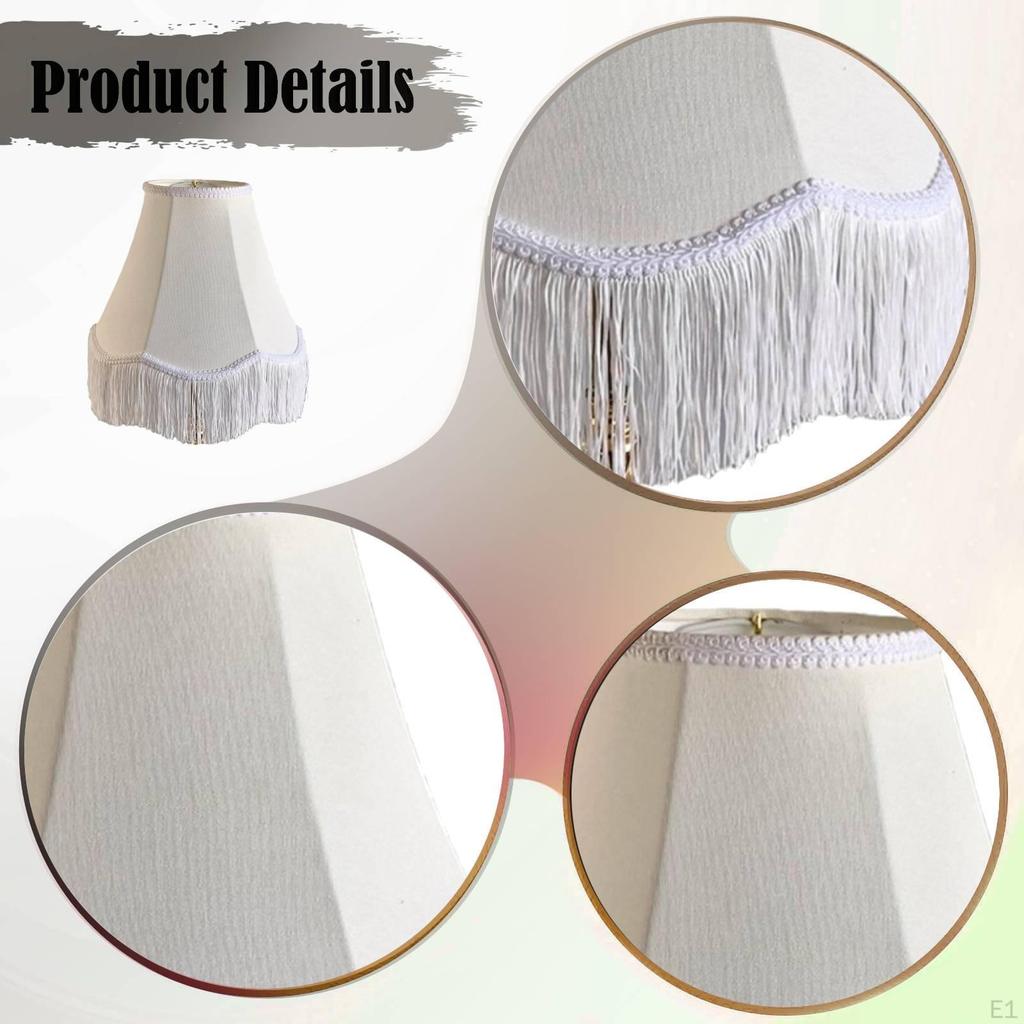 Lamp Shade Scallop Lampshade Cover Vintage for Bedroom Bedside Lamps