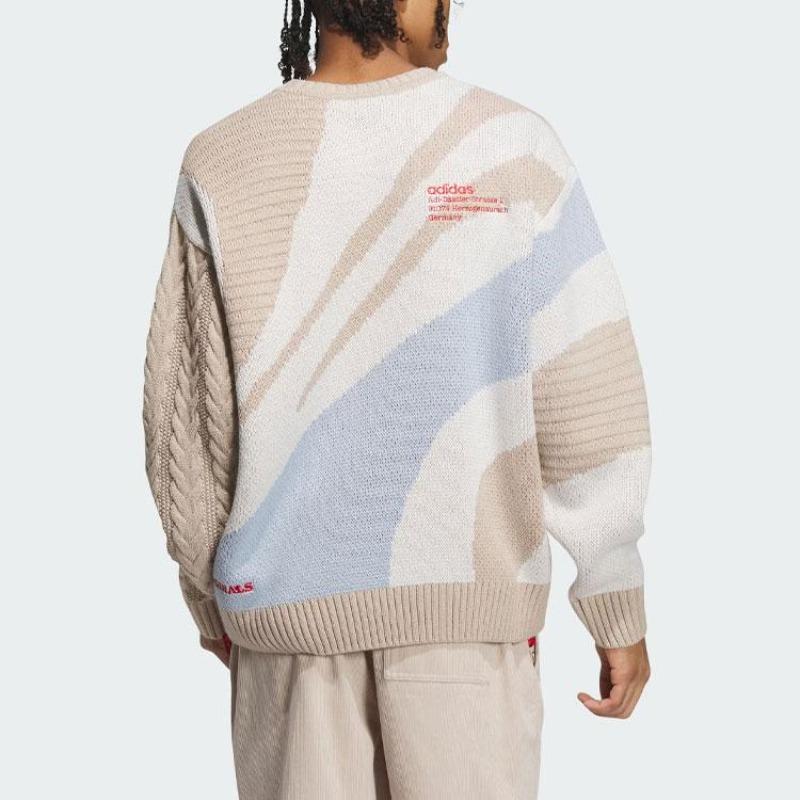 Adidas Originals Sportswear Pullover Top Sporty Round-neck Pullover Knitted Sweater IN0985 Men's Sizes