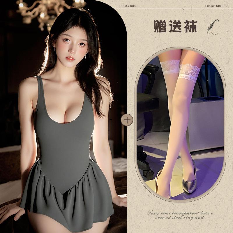 Sex Passion Zipper Open Crotch Skirt Outdoor Free Sex Underwear Couple Sexy Temptation Pure Desire