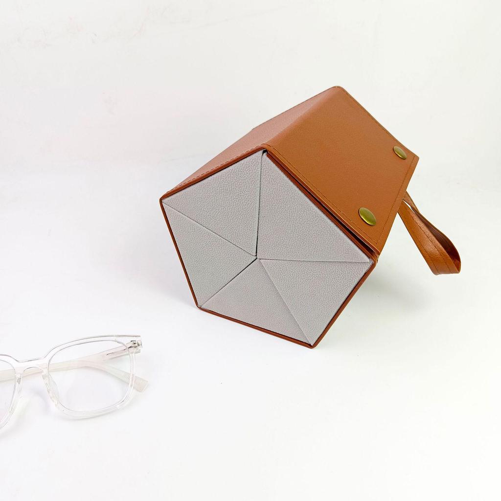 Handmade Multi-section Folding Eyeglass Case for Myopia Glasses & Sunglasses