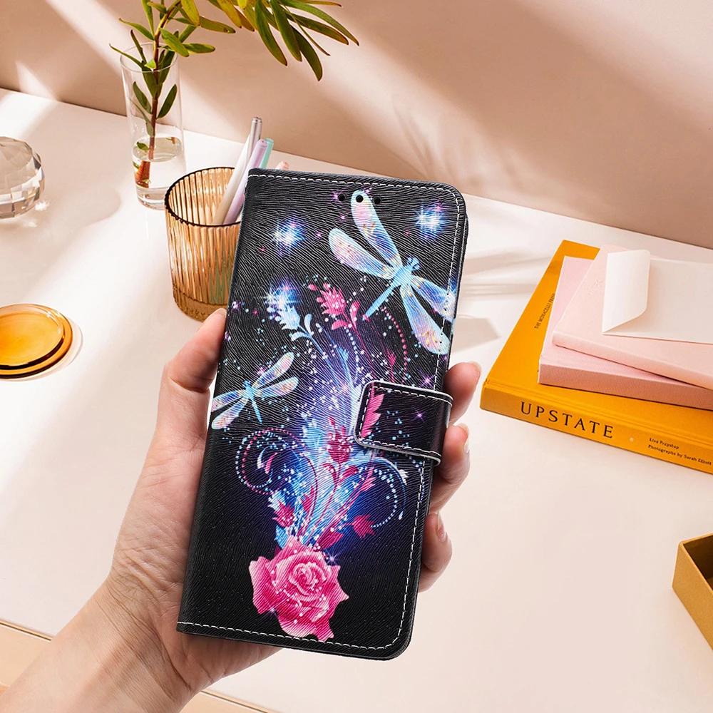 Wallet Flip Case For OPPO Reno 13 13F 12 12F 11 A5 Pro Realme 14 Pro C75 C67 C65 C63 C61 Note 60 Leather Phone Cover Card Holder