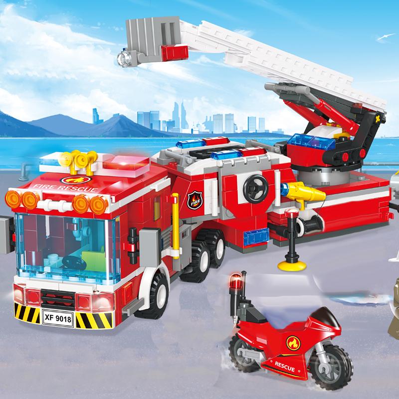 Barcă de Viteză Pompieri de Oraș Model Avion de Salvare Blocuri de Construcție Cu Mini Figurine Jucărie Educațională DIY pentru Copii Cadouri de Ziua de Naștere