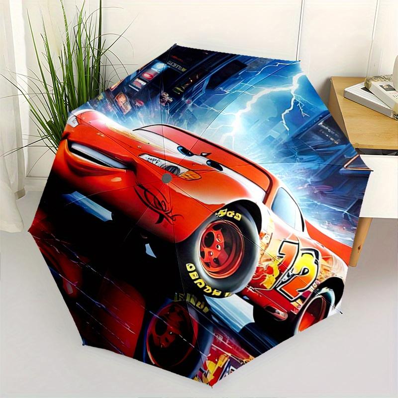 

Lightning McQueen,Cars Movie Automatic Opening and Closing Umbrella - 8-rib Reinforced Folding Design, Lightweight and Portable, Suitable fo