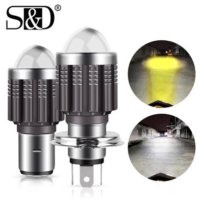 10000lm h4 led motocicleta h6 ba20d led lâmpadas de farol da motocicleta lente csp branco amarelo hi lo lâmpada acessórios scooter luzes nevoeiro 12v