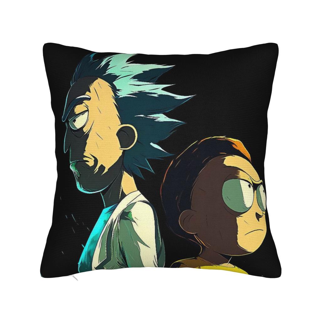 Ricked and Mortys Pillow Case  Comfy Pillow Cover For Office Car Home Decor Novelty Cushion Cover