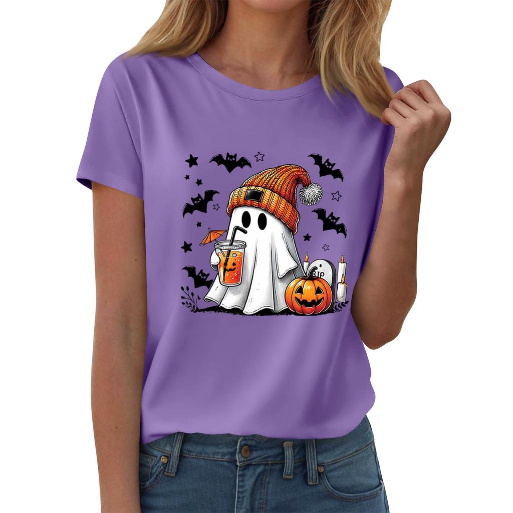 Women's T-shirts, Women's Short-sleeved Tops, Summer Fashion Round Neck Casual Stylish Shirts, Tunic Tops