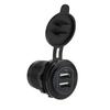 5V 4.8A Aluminium Alloy Dual USB Charger Socket Power For 12 24V Car
