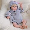 Cute 18 Inch Simulation Rebirth Doll Julietta Soft Cloth Body Newborn Babies Doll Real Like Open Eyes Pursed Lips Reborn Dolls for Kids 3+ Ages Gift