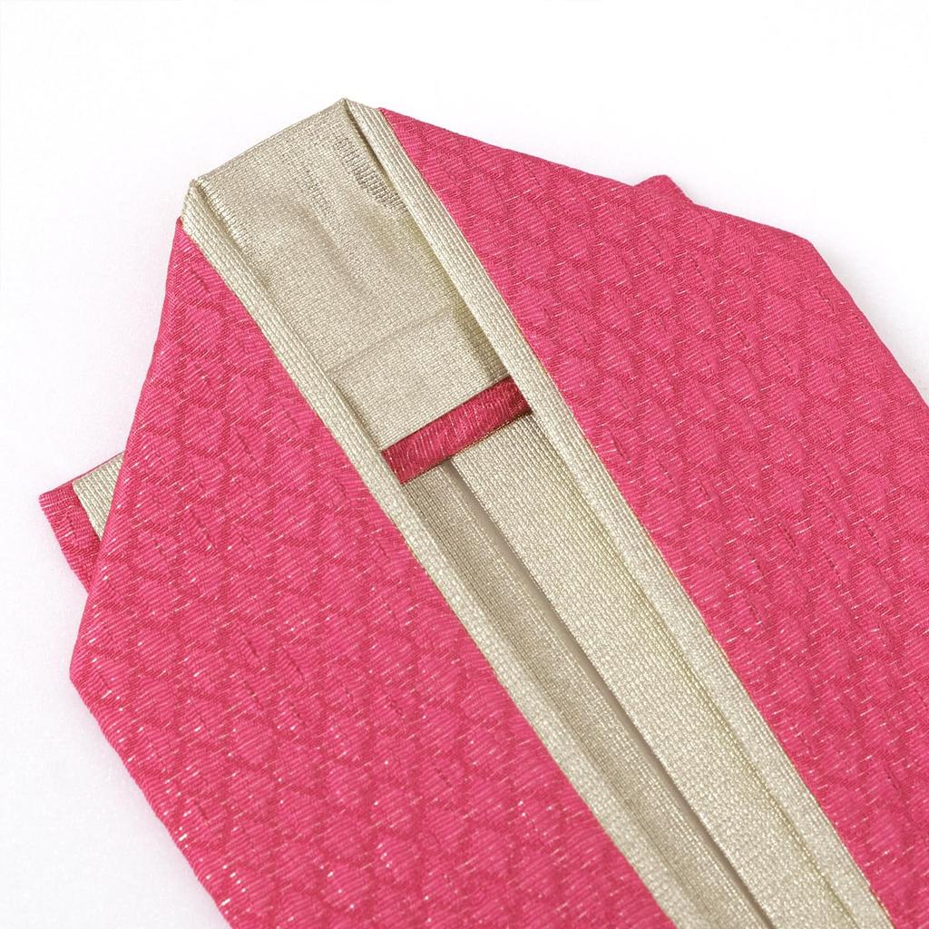 [Kyoto Kimono Yuzen] Layered Collar, Pure Silk, Raised Pattern with Silver Thread, for Coming-of-Age Ceremony, Furisode, Graduation Ceremony, Hakama,