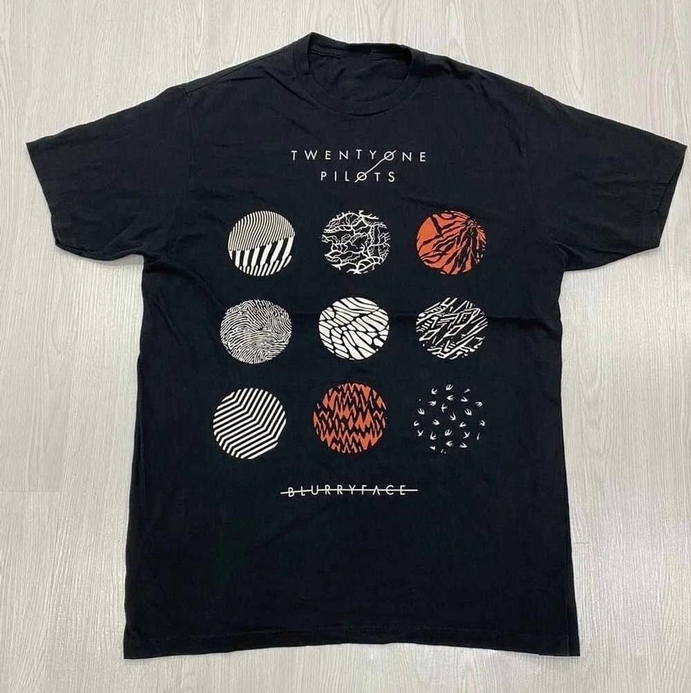 

Размытое лицо Twenty One Pilots Футболка группы Черная Унисекс S-5XL Унисекс Футболка L