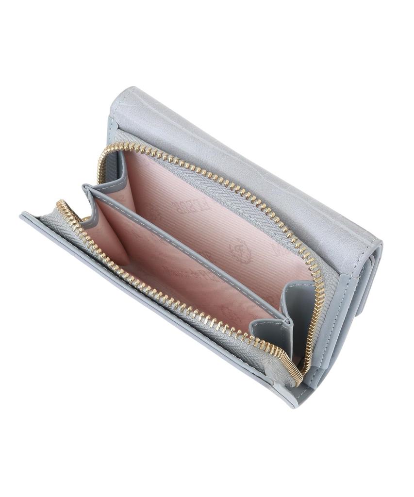 De Apparel Crocodile Embossed Wallet for Light Beige [Maison Fleur] Women,