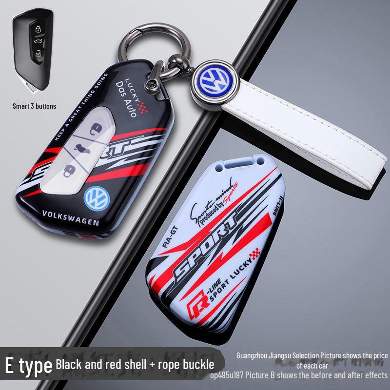 Volkswagen Lingdu L Nyckelskydd för Golf 8, Ang id3, id4, id6 - X Spänne design för kvinnliga förare.