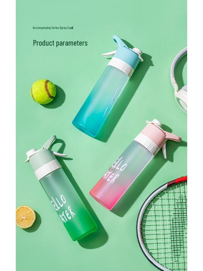 Sport-Sprühwasserflasche mit großem Fassungsvermögen: Tragbar, Lebensmittelqualität, für Männer & Frauen