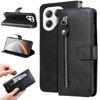 For TECNO Pova 7 Ultra 5G PU Leather Cases with Zipper Pocket Wallet Phone Cover Stand